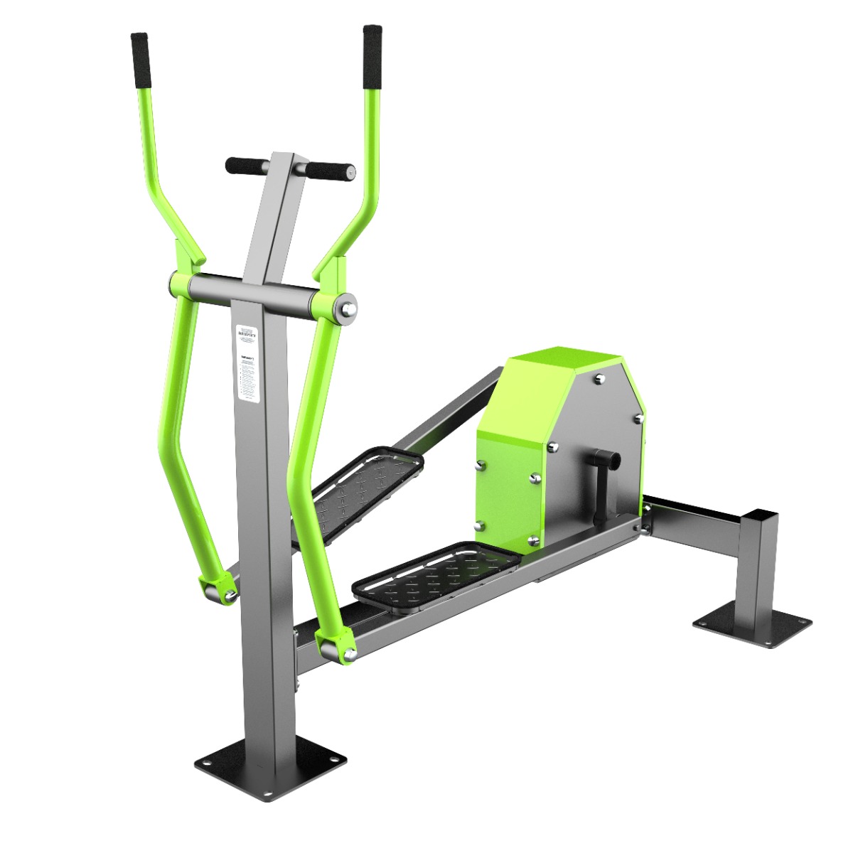 Cardio-1902 Уличный тренажер Эллипсоид с безынерционным нагрузочным механизмом ZAVODSPORTA