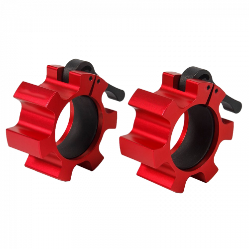 Замок алюминиевый красный для олимпийского грифа (пара) Hasttings Digger HD61D3-R