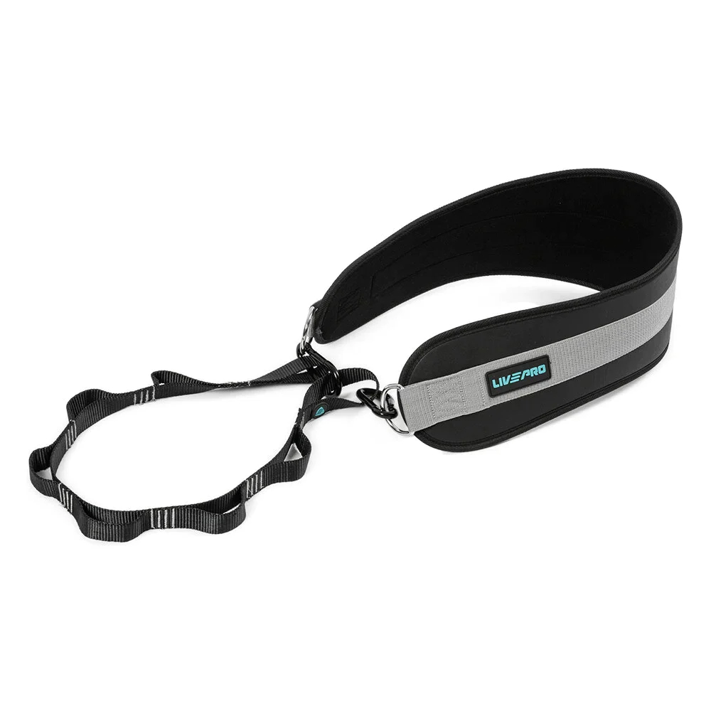 Пояс для отягощений со стропой LIVEPRO Weight Belt черный/серый
