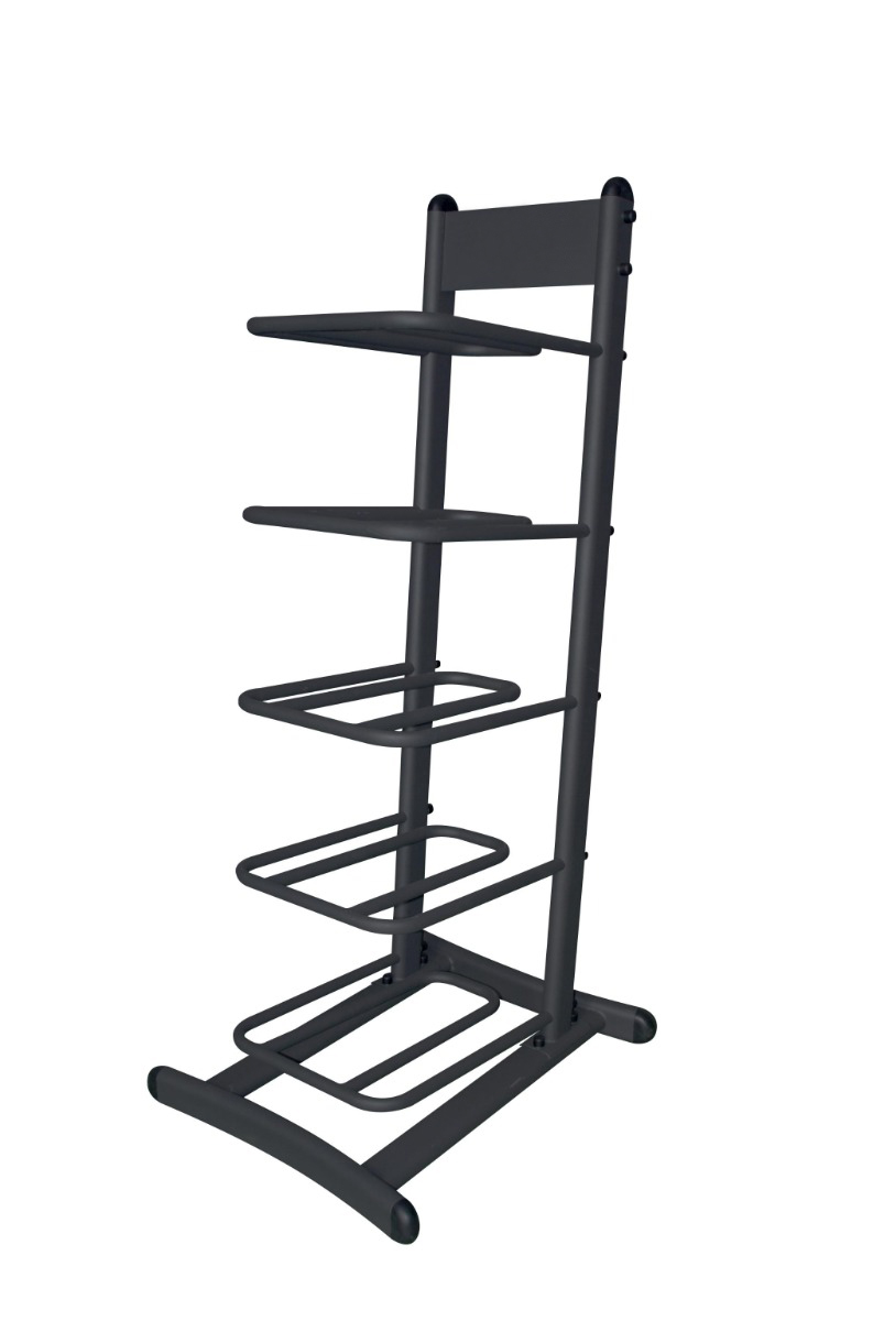 Подставка для балансировочных платформ BOSU до 5 штук, черный