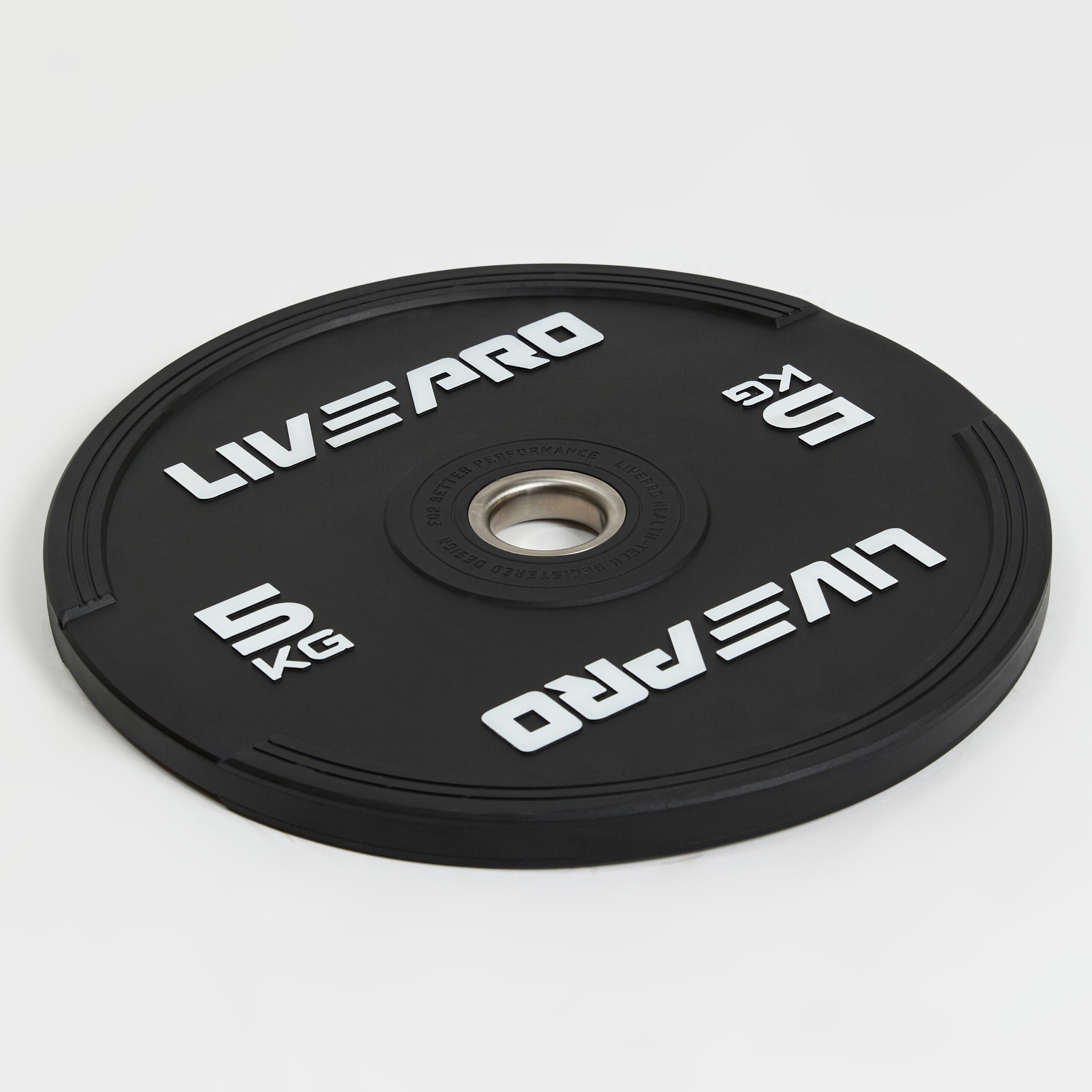 Бампированный диск LIVEPRO Rubber Bumper Plate 25 кг, черный/красный