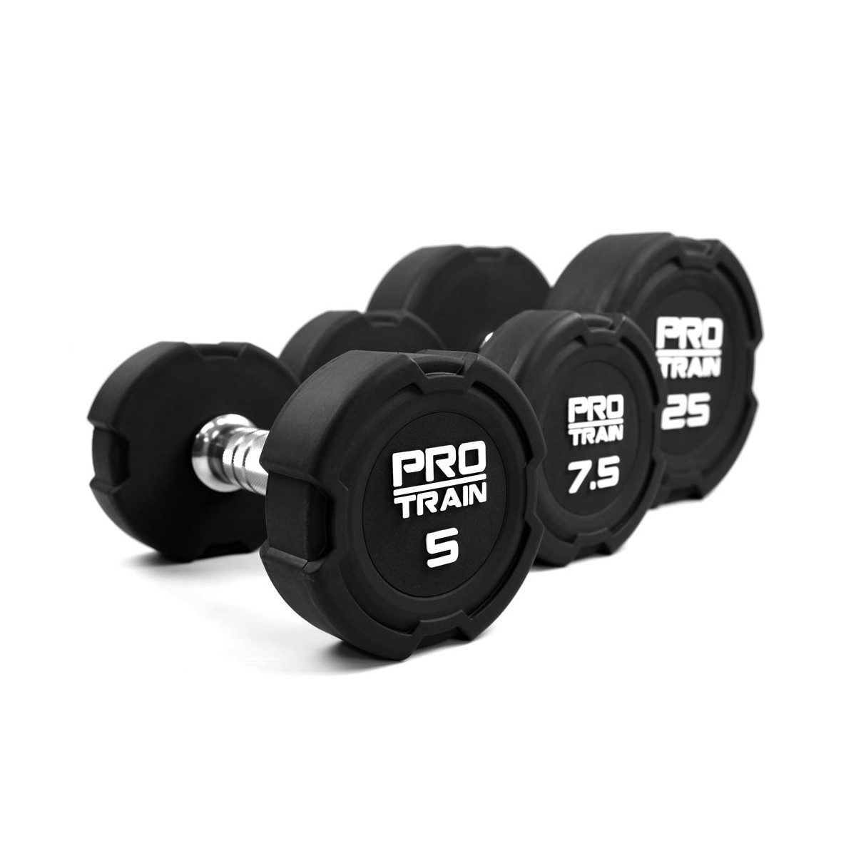 Гантельный ряд полиуретановый Protrain DPU 2,5-25 кг