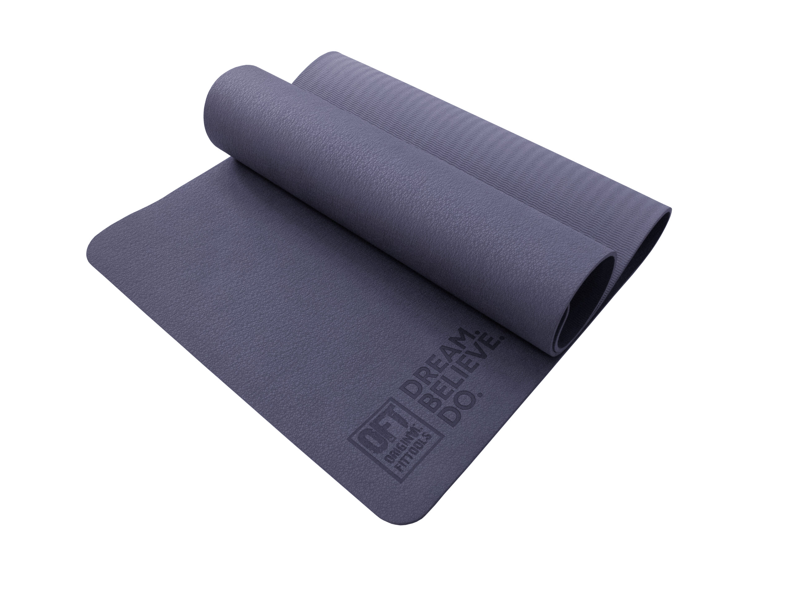 Коврик для йоги и фитнеса 185 х 80 см толщина 8 мм TPE лиловый