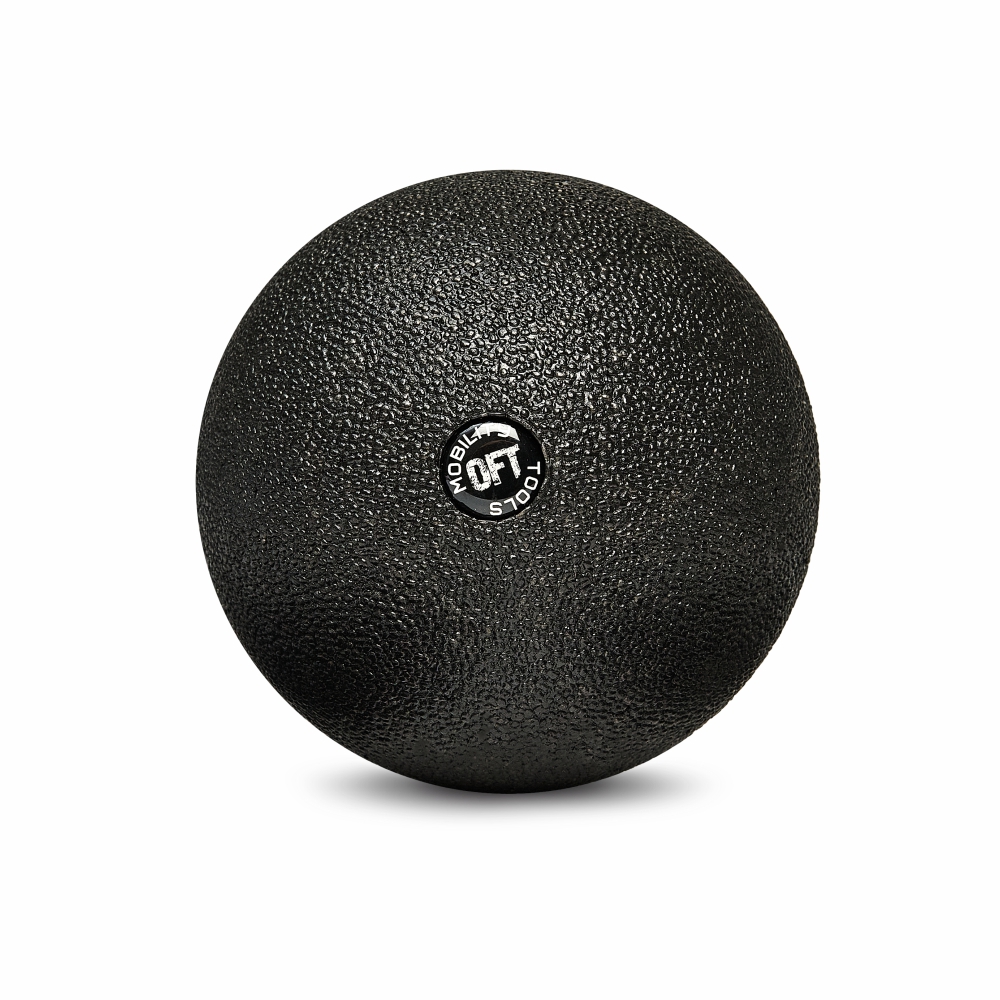 Шар массажный одинарный 10 см черный (без цветной коробки)